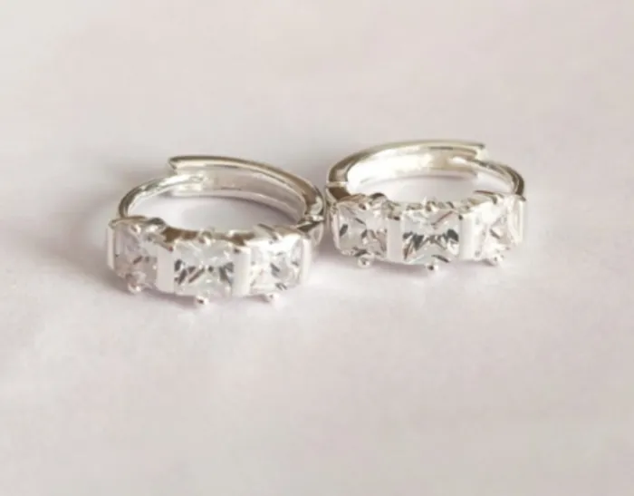 Aros de Plata con Brillantes