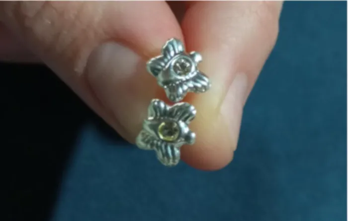 Aros de Plata con Diseño de Mariposa