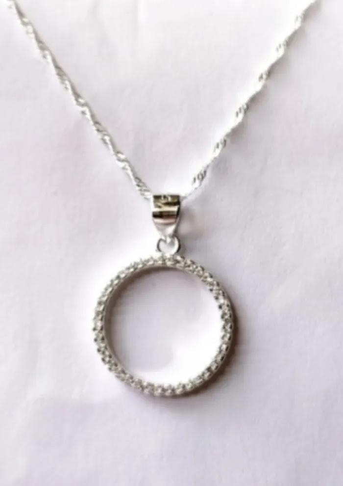 Collar Circular de Plata con Brillantes