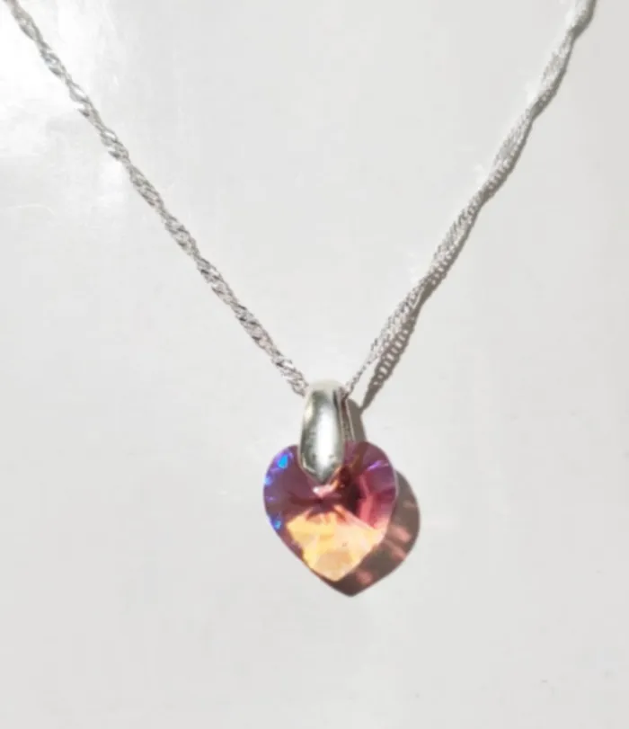 Collar de Plata y dije Corazón 