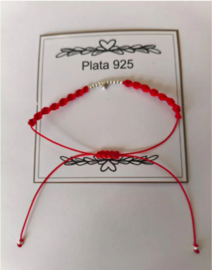 Pulsera de Plata 925 con Hilo Rojo