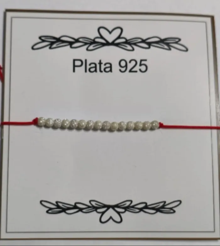 Pulsera tejida de Plata arenada 