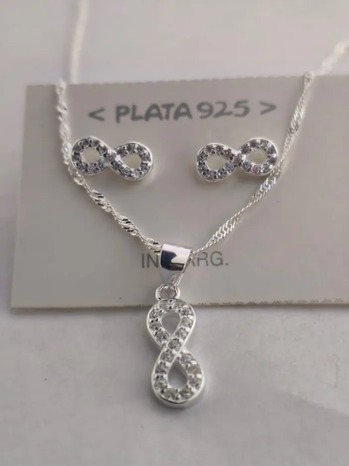 Juego de Joyas Infinito en Plata 925