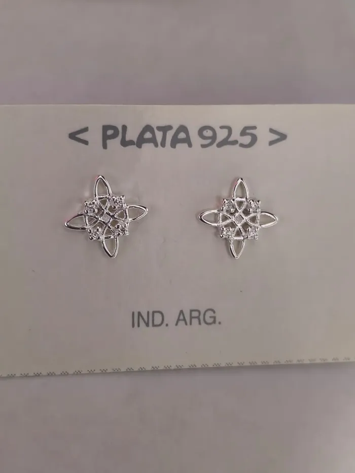 Aros de Plata 925 con Strass