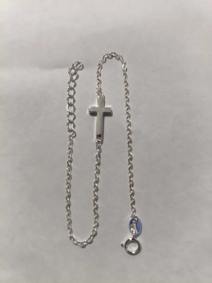 Pulsera de Plata con Cruz