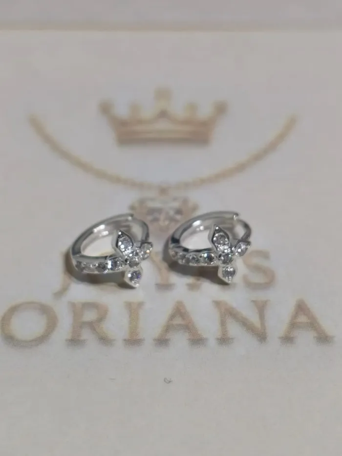 Aros de Plata con Brillantes