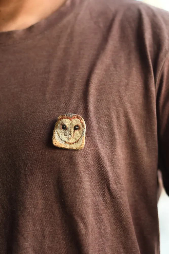 Prendedor Lechuza de campanario 2