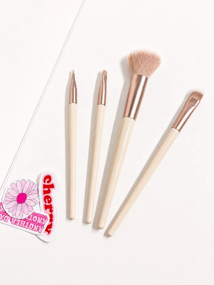 Set de Brochas de Maquillaje x4 – Rostro y Ojos