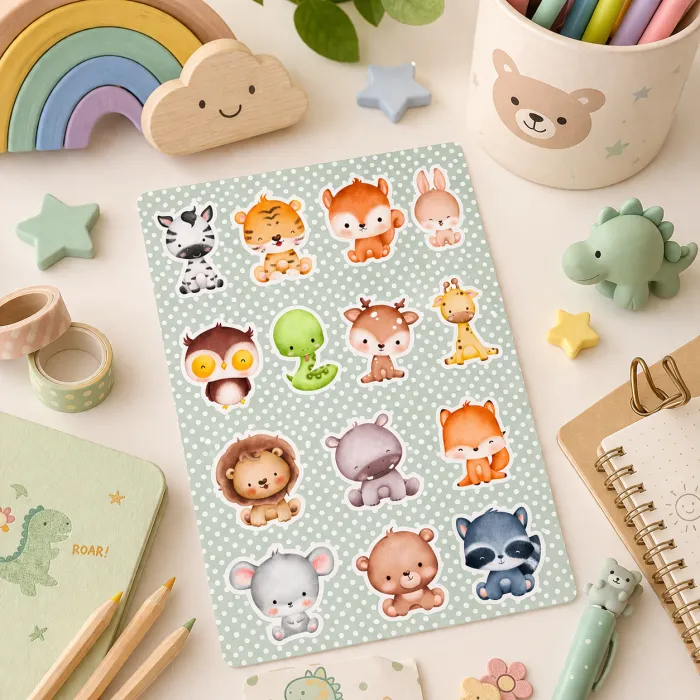 Plancha de stickers Animalitos
