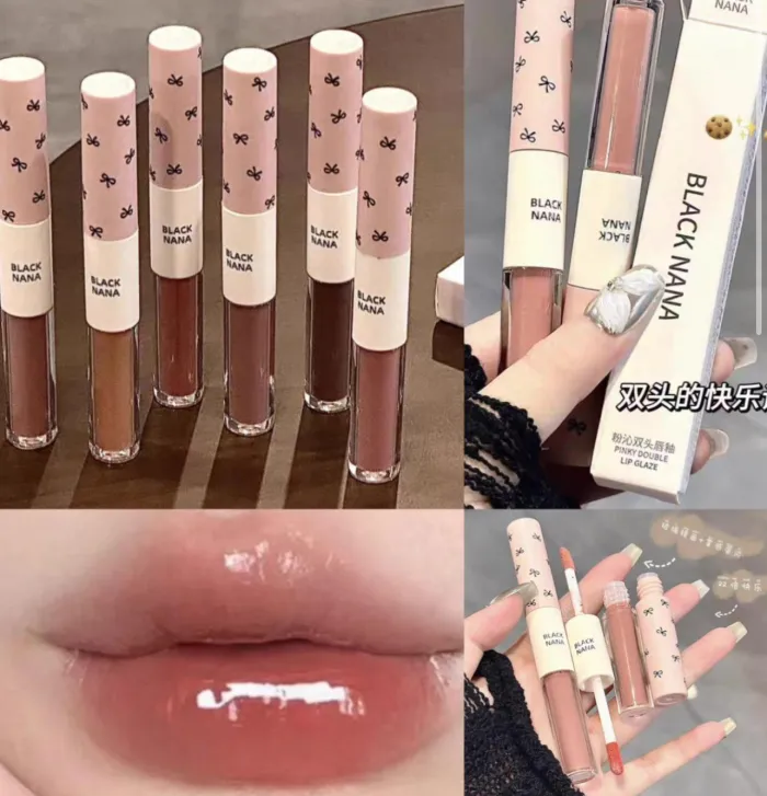 Pinky double lip glaze black nana