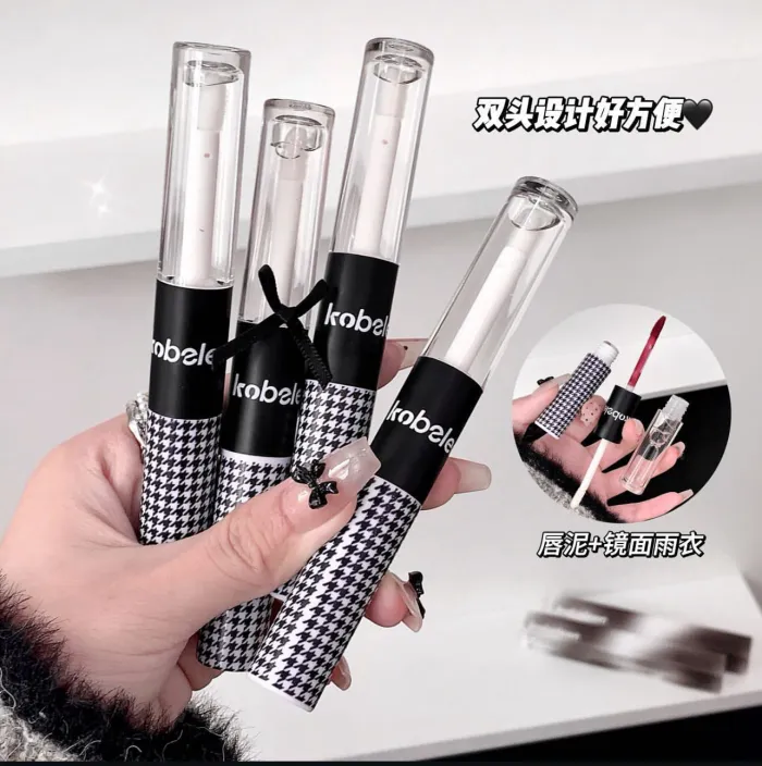 Labial matte + gloss transparente kobeelen