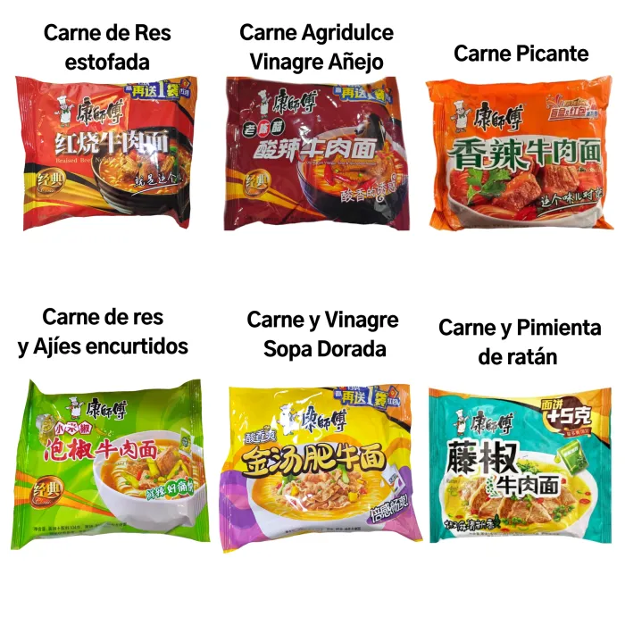 Ramen Instantáneo Master Kong Sabores