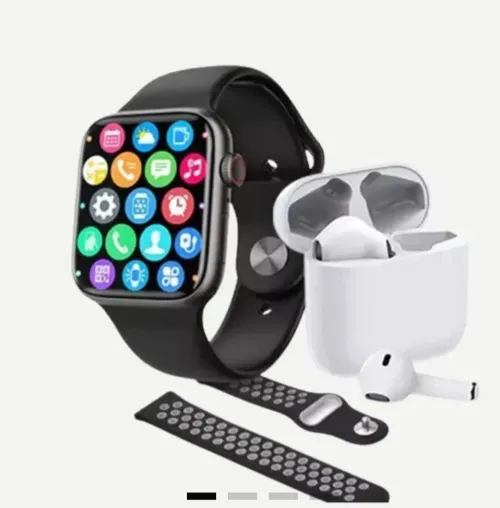 Combo smartwatch w26 con dos mallas y un auricular
