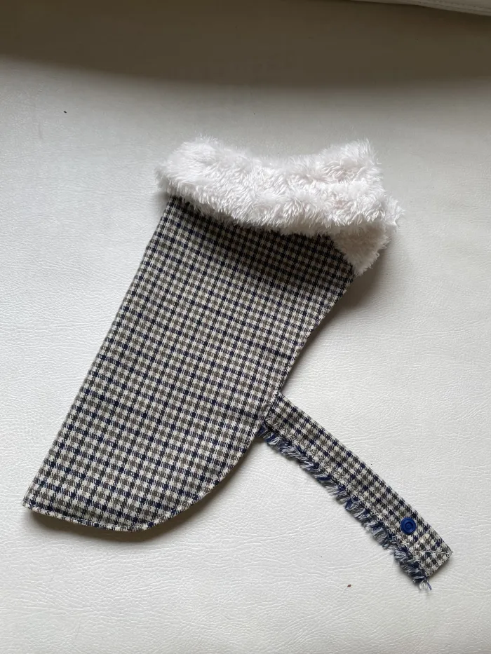 Capa para perros con corderoy blanco 2