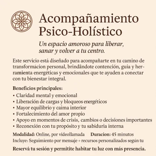 Acompañamiento coaching holistico 