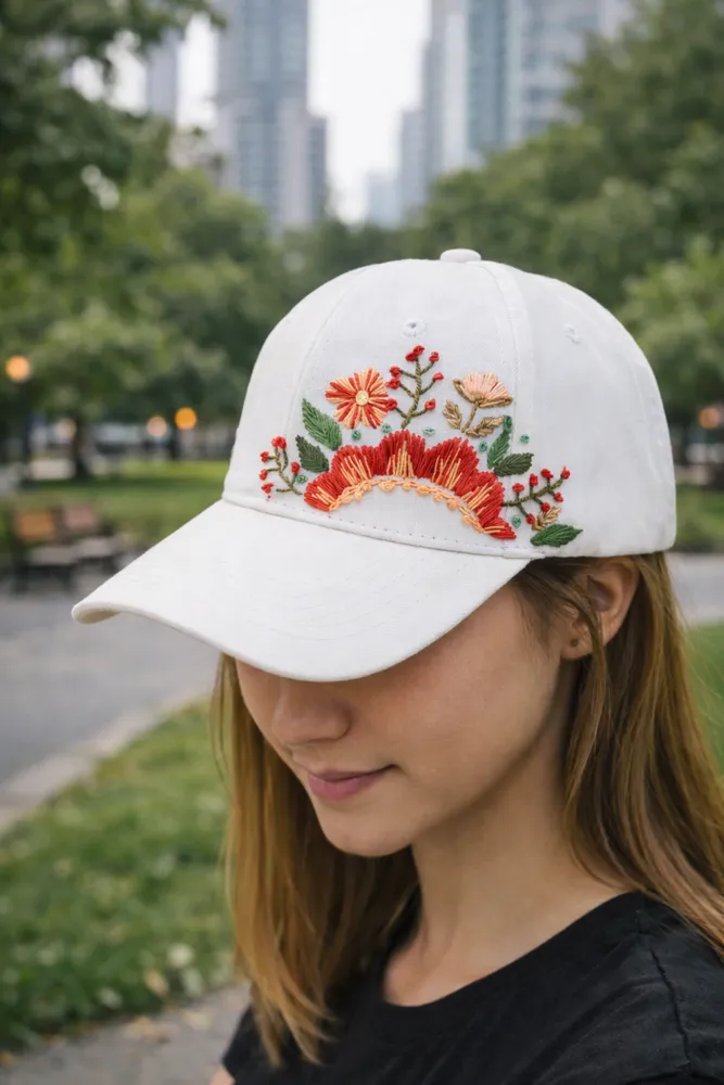 PATRON PARA GORRA BORDADA