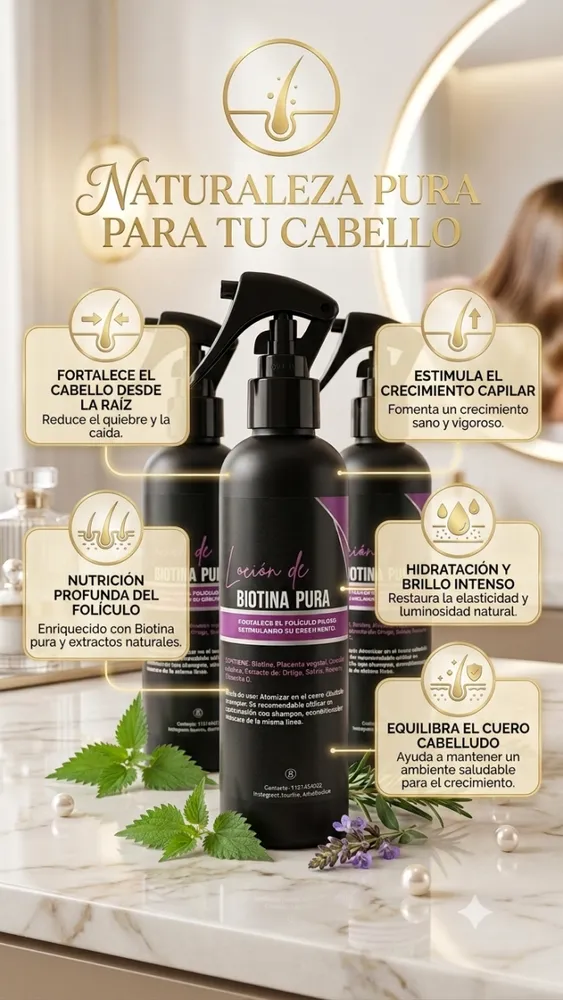 Loción de Biotina Pura 250 ml 2