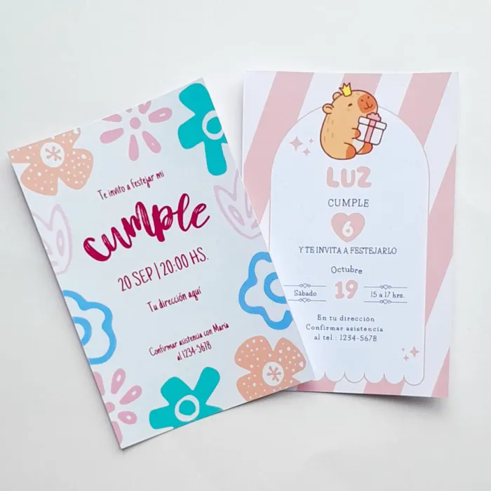 Tarjetas 8x12 Invitaciones