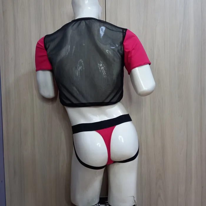 Conjunto jock + crop top