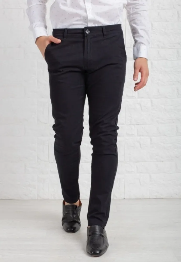 Pantalón Gabardina semi chupin - Negro