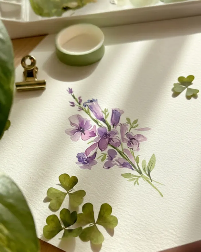Lámina Botánica: Jacarandá 2