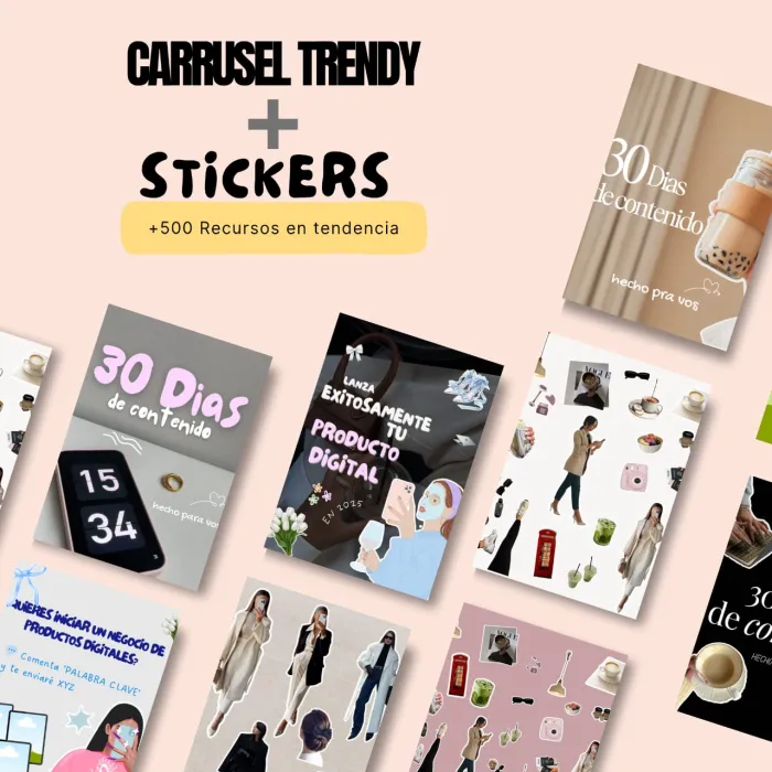 Carruseles trendy + Stickers virales 