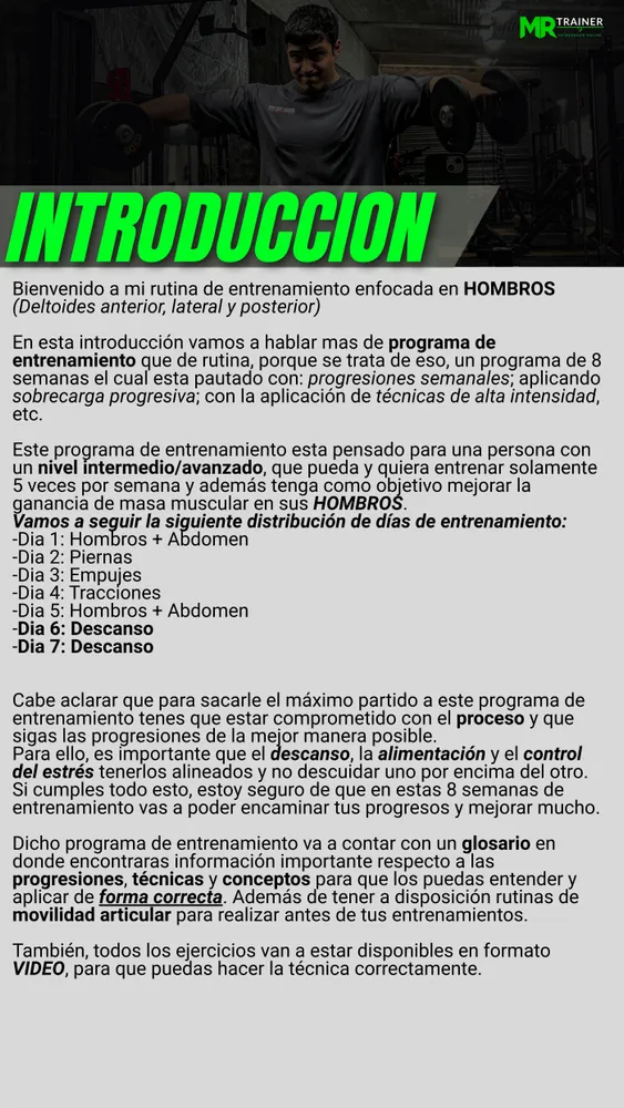 PROGRAMA ENTRENAMIENTO ENFOQUE HOMBROS 5 DIAS 2