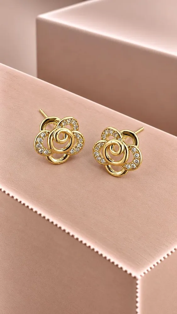 topos Flor con Brillantes
