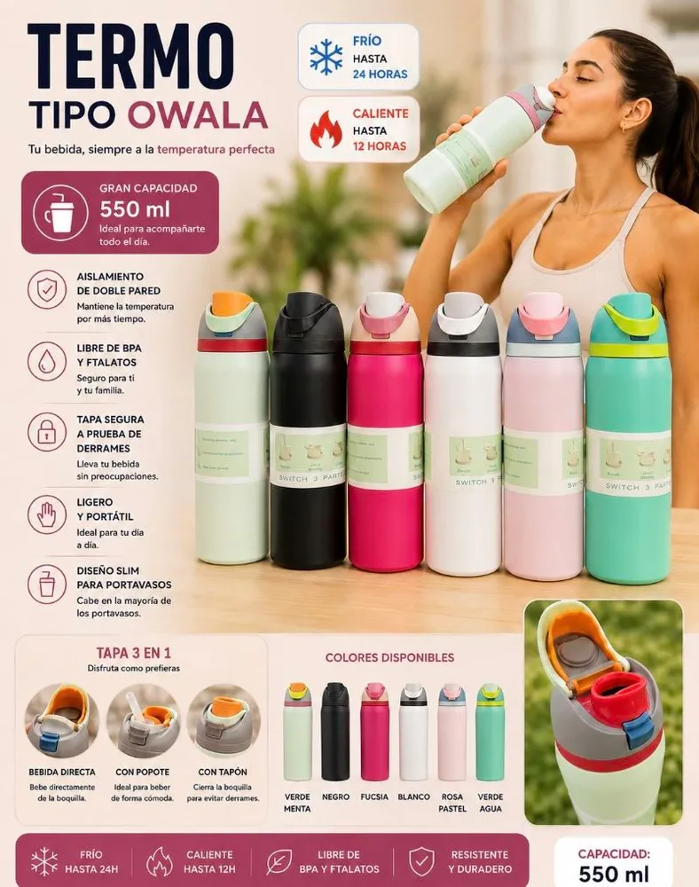 Termo Tipo Owala 550ml