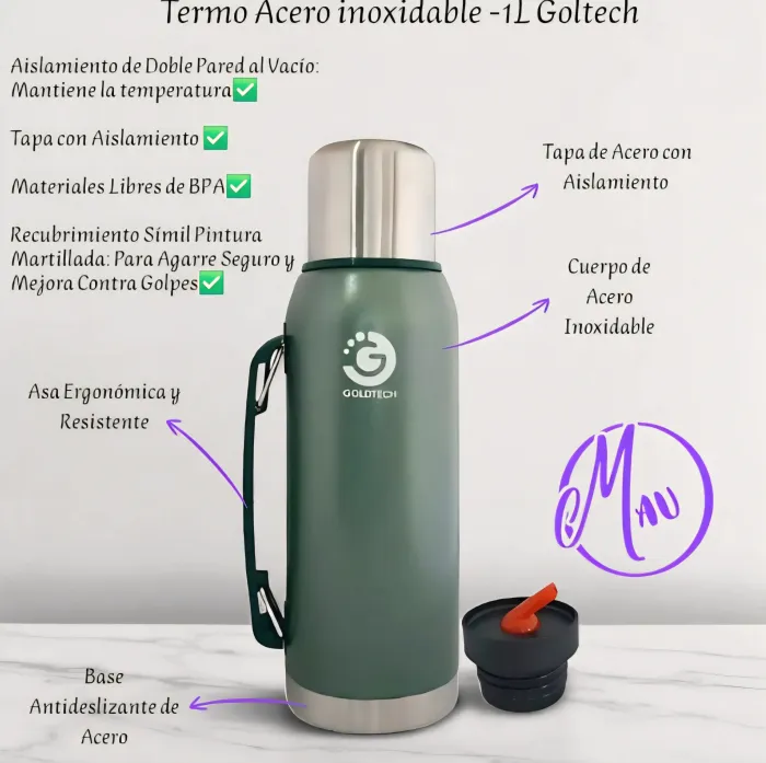 Termo Acero Inoxidable GoldTech 