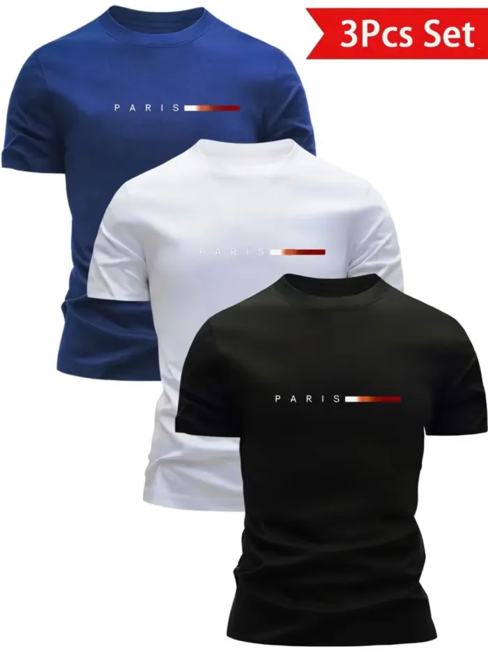 🔥 ¡SET DE 3 CAMISETAS PARA CABALLERO! 🔥