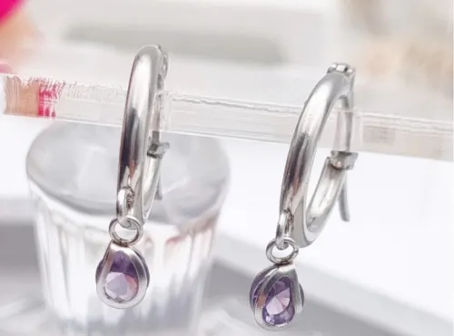 Aros Gota Morada 