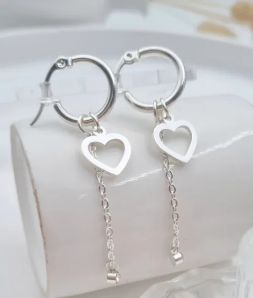 Aros Colgante Corazon
