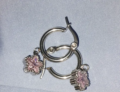Aro Estrella contorno Rosa