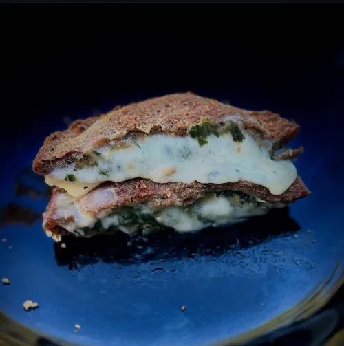 Milas de soja rellenas de espinaca y muzzarella