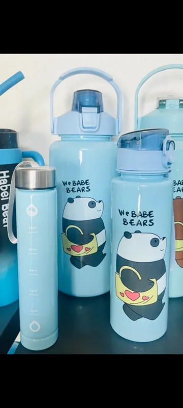 Vaso y botellas osos escandalosos X3