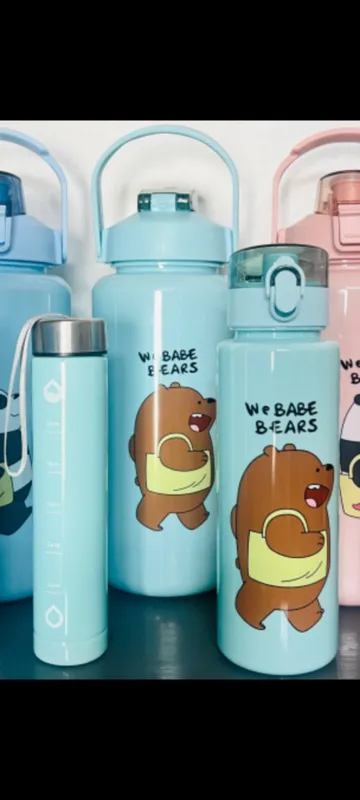 Vaso y botellas osos escandalosos X3 2