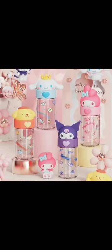 Vaso de vidrio Sanrio muñequito original  2