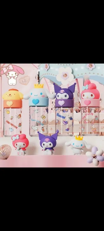 Vaso de vidrio Sanrio muñequito original  3