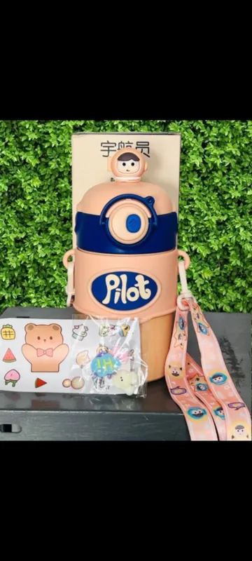 Botella termica astronauta con stickers  2