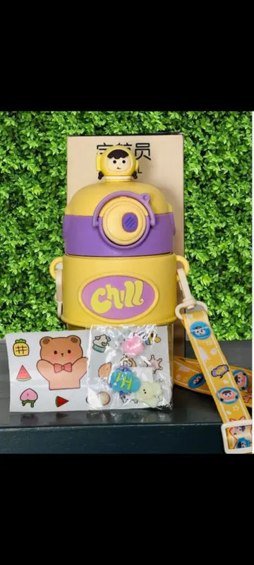 Botella termica astronauta con stickers  5