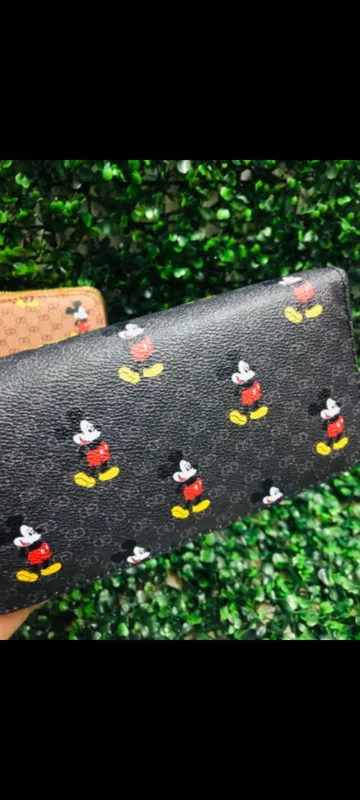 Billetera Mickey doble cierre tamaño grande 3