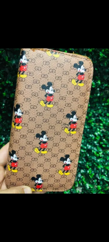 Billetera Mickey doble cierre tamaño grande 4