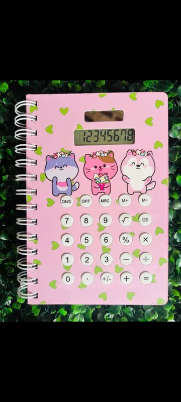 Libreta tapa dura con calculadora  2