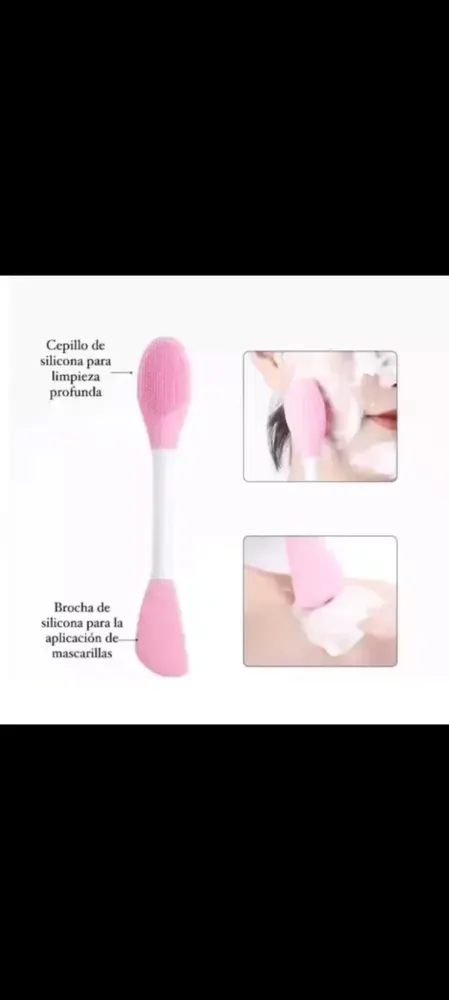 Brocha de Silicona facial + Cepillo limpiador 2