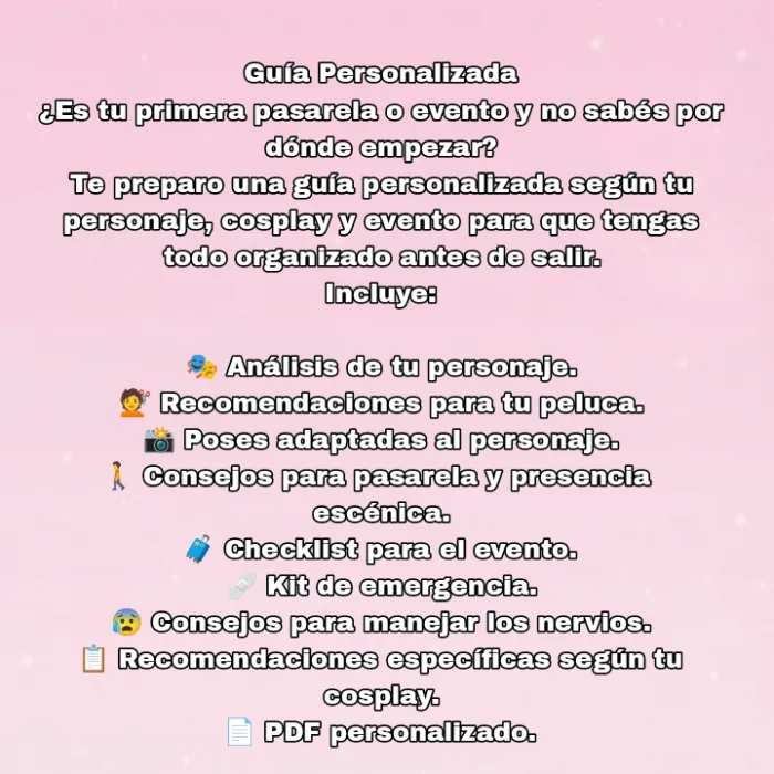 Asesoría Personalizada de Cosplay  2
