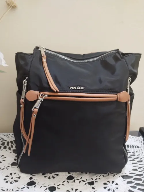 Mochila Cartera negra urbana Venice