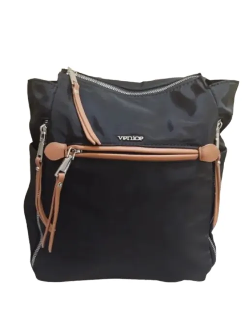 Mochila Cartera negra urbana Venice