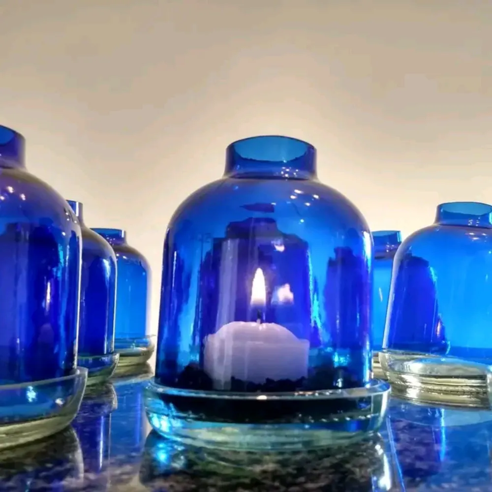 💙Hornitos de vidrio, con vela💙 ♻️ 3