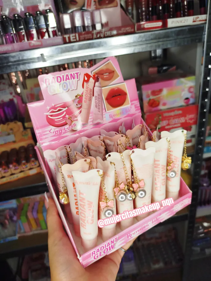 Gloss Romantic con llaverito moño